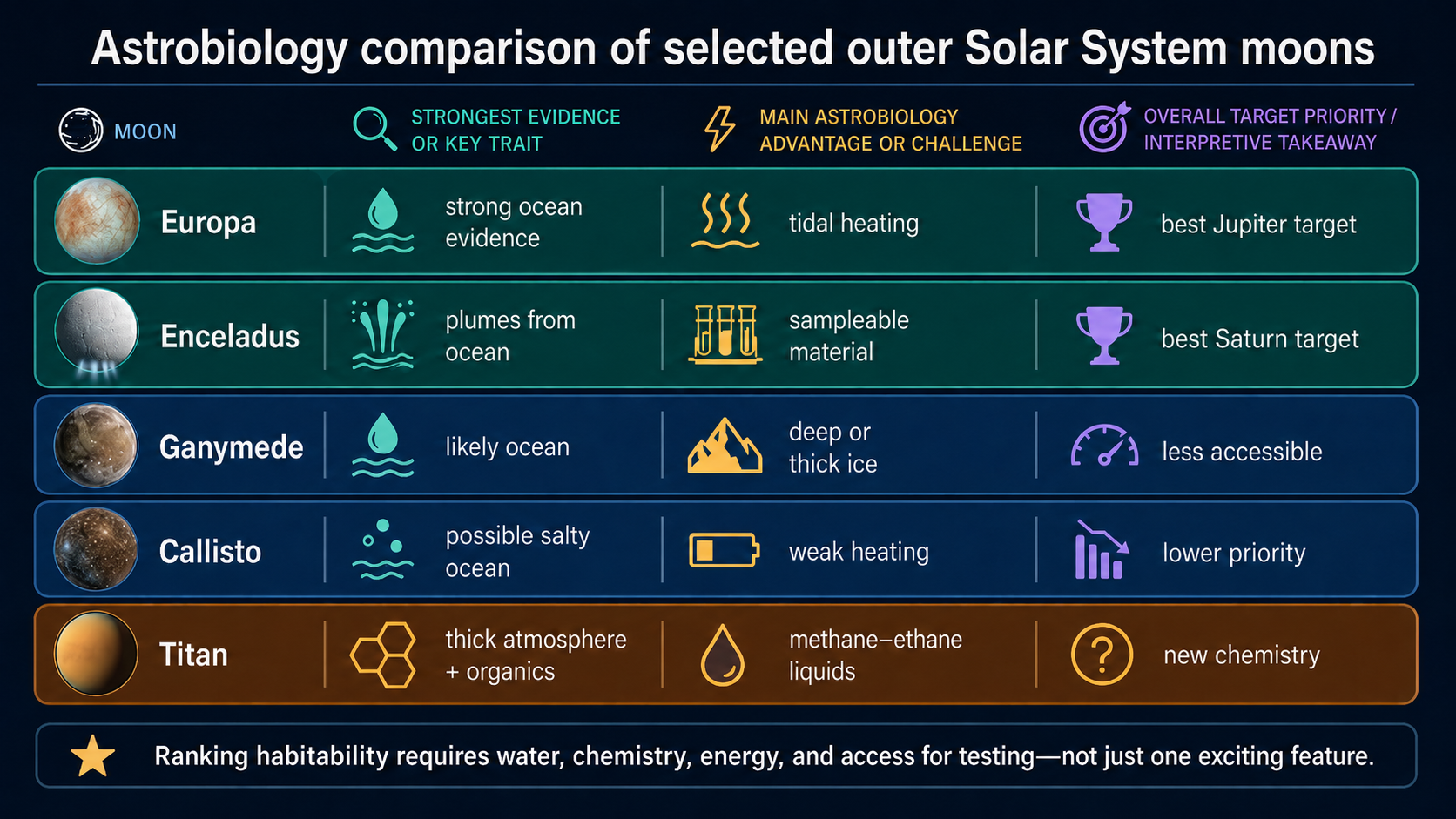 ocean worlds comparison